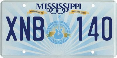 MS license plate XNB140