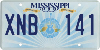 MS license plate XNB141