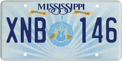 MS license plate XNB146