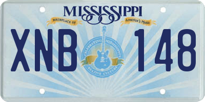 MS license plate XNB148