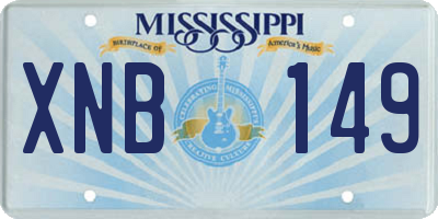 MS license plate XNB149