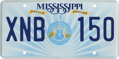 MS license plate XNB150