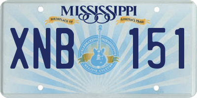MS license plate XNB151