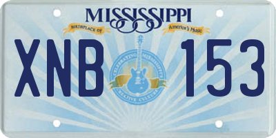 MS license plate XNB153