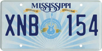 MS license plate XNB154