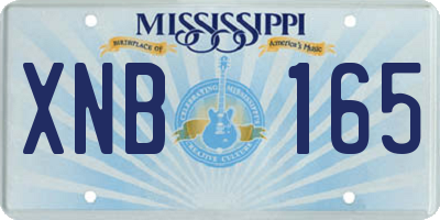 MS license plate XNB165