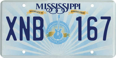 MS license plate XNB167