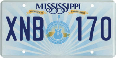 MS license plate XNB170