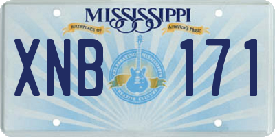 MS license plate XNB171
