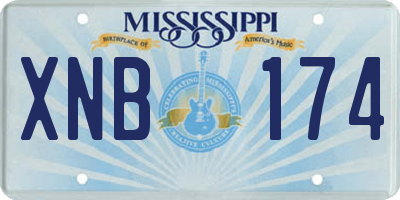 MS license plate XNB174