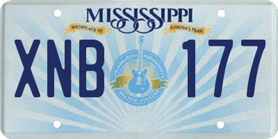 MS license plate XNB177