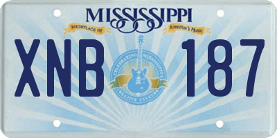 MS license plate XNB187