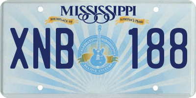 MS license plate XNB188
