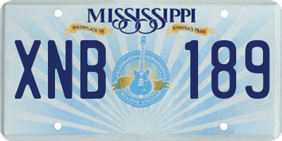 MS license plate XNB189