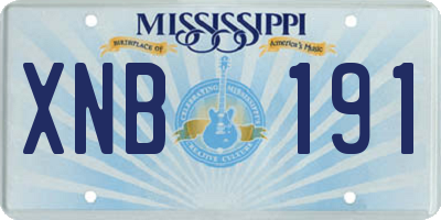 MS license plate XNB191