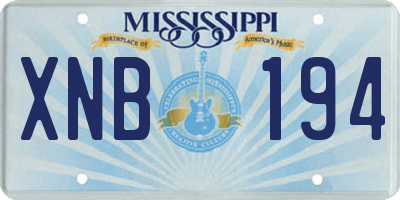 MS license plate XNB194
