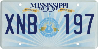 MS license plate XNB197
