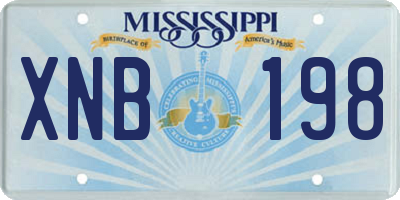 MS license plate XNB198