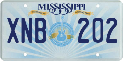 MS license plate XNB202