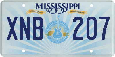 MS license plate XNB207