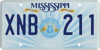 MS license plate XNB211