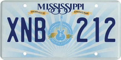 MS license plate XNB212