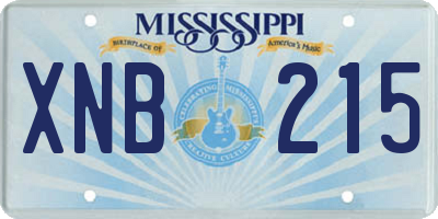 MS license plate XNB215