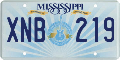 MS license plate XNB219
