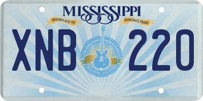 MS license plate XNB220