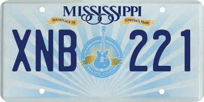 MS license plate XNB221