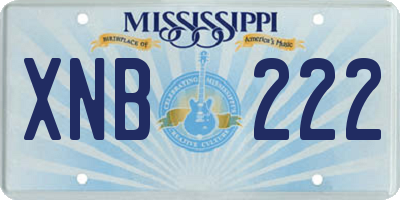 MS license plate XNB222