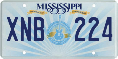 MS license plate XNB224