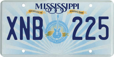 MS license plate XNB225