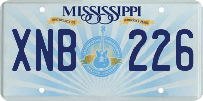MS license plate XNB226
