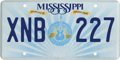 MS license plate XNB227
