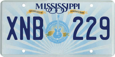 MS license plate XNB229