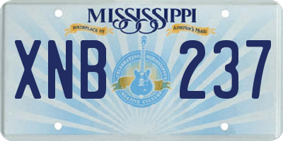 MS license plate XNB237