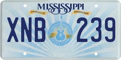 MS license plate XNB239