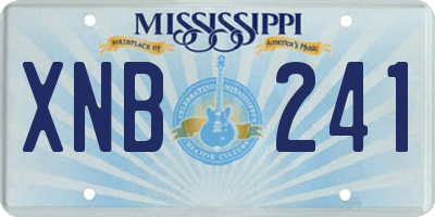 MS license plate XNB241