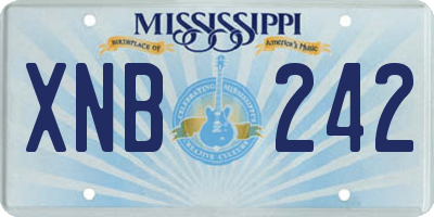 MS license plate XNB242