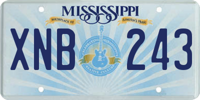 MS license plate XNB243