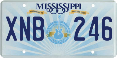 MS license plate XNB246
