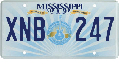 MS license plate XNB247