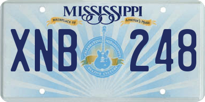 MS license plate XNB248