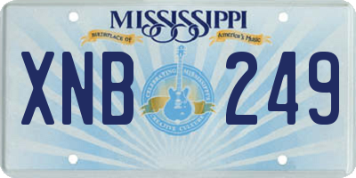 MS license plate XNB249
