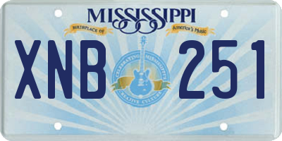 MS license plate XNB251