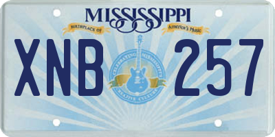MS license plate XNB257
