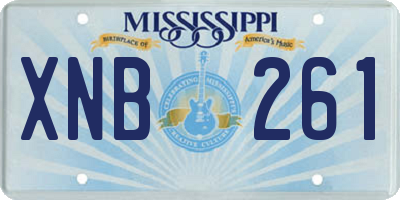 MS license plate XNB261