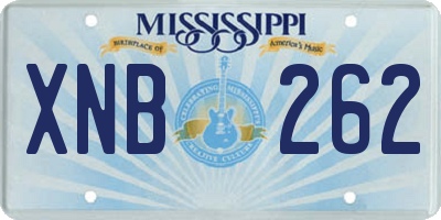 MS license plate XNB262