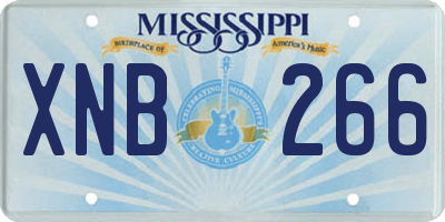 MS license plate XNB266